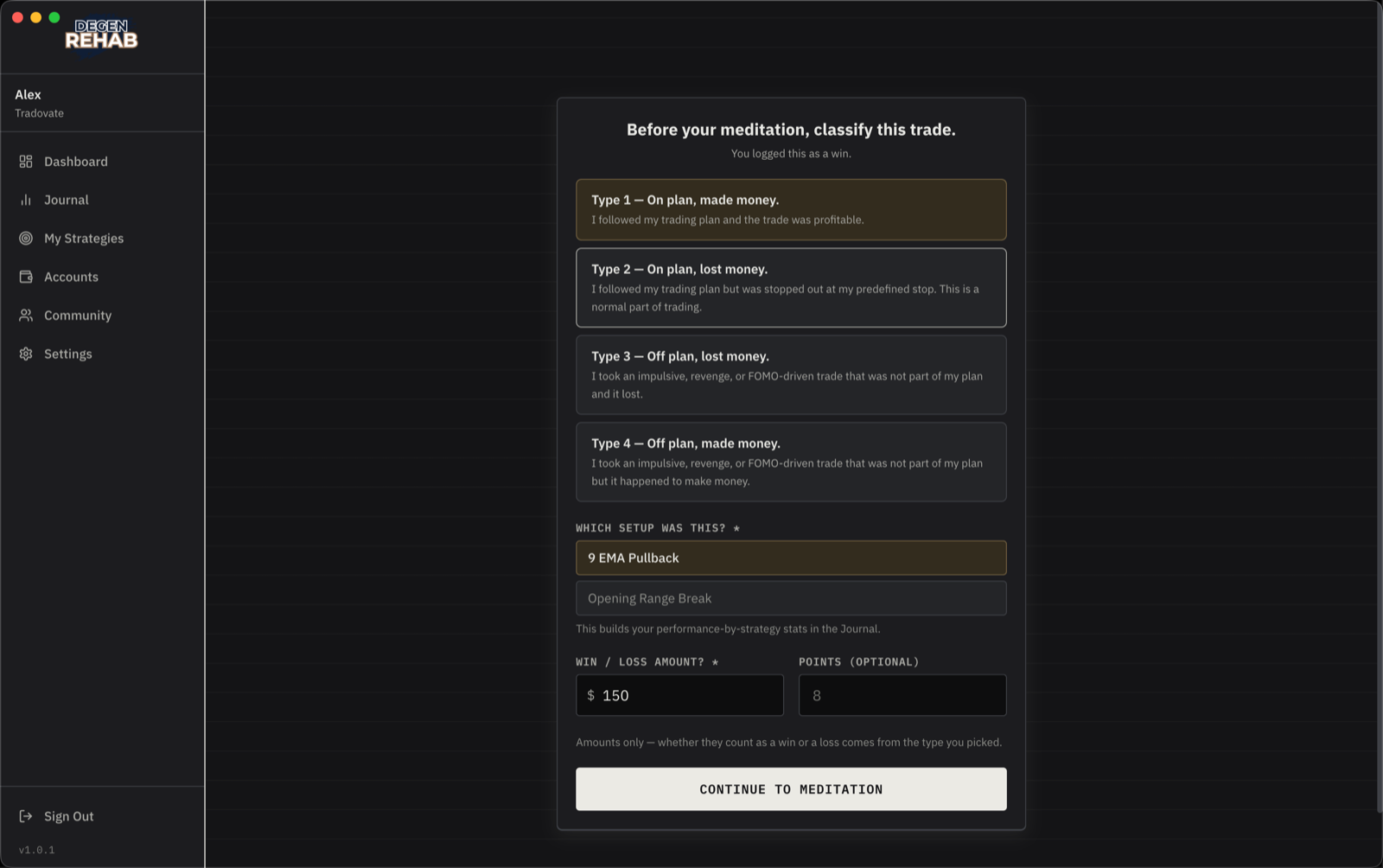 Classify with the setup picker