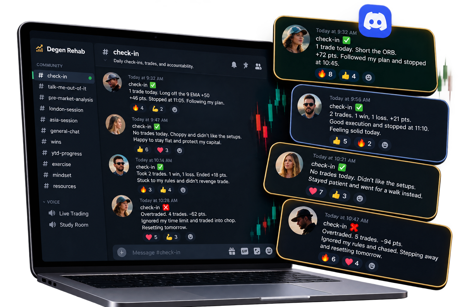 Degen Rehab Discord daily check-ins